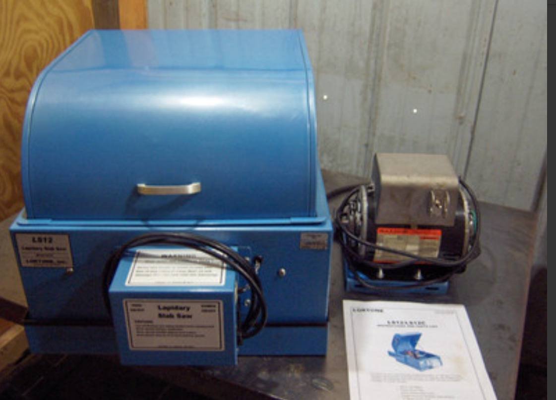 LORTONE LS12C 12" LAPIDARY ROCK SLAB SAW WITH AUTOFEED. LITTLE USED, EXCELLENT. - Image 3