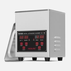 VEVOR 1.3L Ultrasonic Cleaner 50W Cleaning Machine Timer Basket & Heater 40kHz