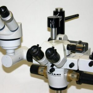 WILD HEERBRUGG TABLE TOP OPERATING SURGICAL MICROSCOPE, MODEL M650 CAMERA MOUNT