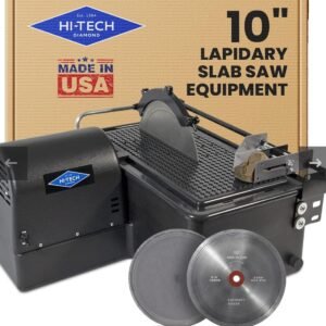 Hi-Tech Diamond 10 Lapidary Slab Saw - Includes TWO 10 Diamond Saw Blades & Vise Attachment