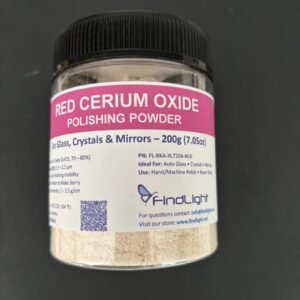 Red Cerium Oxide Polishing Powder for Glass and Crystals 1.5-2.2um 70-80% CeO2 (200 grams)