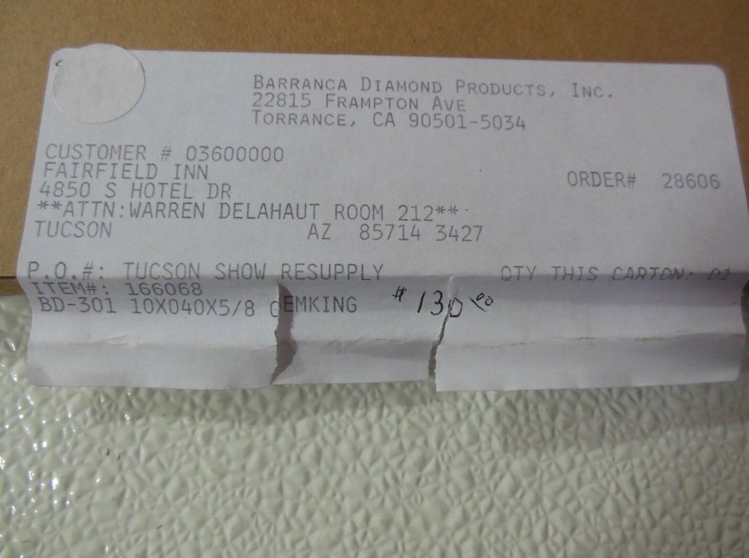 BARRANCA DIAMOND 10 INCH LAPIDARY ROCK CUTTING SAW BLADE BD 301 - Image 3