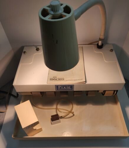 DIAMOND PACIFIC PIXIE PORTABLE GEM MAKER 6 WHEEL CABOCHON GRINDER POLISHER +LAMP - Image 7